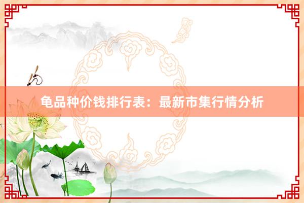 龟品种价钱排行表：最新市集行情分析